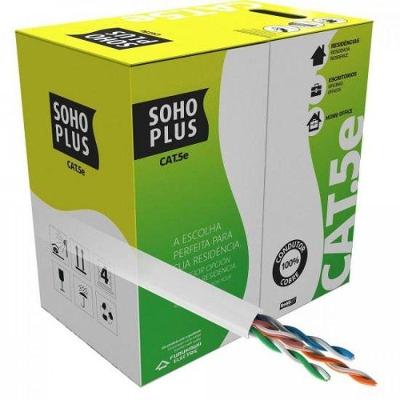 Cabo de Rede CAT.5E CMX Sohoplus 4 Pares U-UTP Cobre 24 AWG Retardante à Chama Branco Furukawa