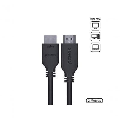 Cabo Displayport para HDMI 2.0 Macho 2 METROS com Resolução 4K 2K 30HZ e Áudio Pcyes