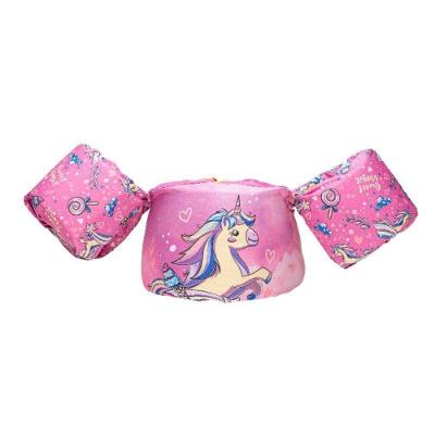 Boia Colete Flutuador Infantil Acquafun Standart com Boias de Braço Espuma Rosa OEM