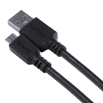 Cabo Micro USB para USB a 2.0 Pcyes para Celular Carregamento 5V 3A Dados 480 MBPS Preto 1M