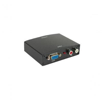 Conversor de Áudio e Vídeo C-090 VGA + RCA para HDMI Plug & Play Evus