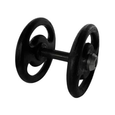 Dumbbell Emborrachado Treinamento Funcional 10kg Preto Anilhas Fitness