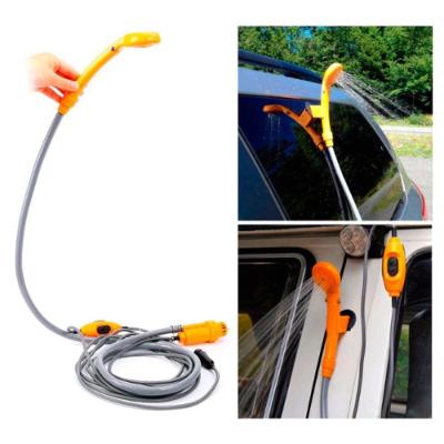 Chuveiro Portátil 12V para Camping Modelo Acendendor de Carro Fluxo Contínuo Até 8L por Minuto
