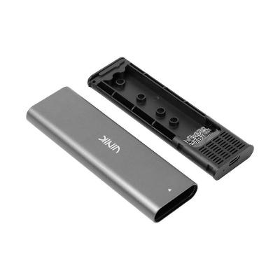 Case Externo para SSD M.2 CSM2C Compatível com Nvme e SATA USB Type C 3.1 Prata Vinik