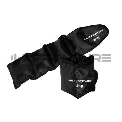 Caneleira de Peso FRONTURE FITNESS 2KG Cada com Velcro Reforçado Preto OEM