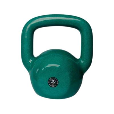 Kettlebell Emborrachado 20,0kg para Treino Funcional e Musculação Preto Anilhas Fitness