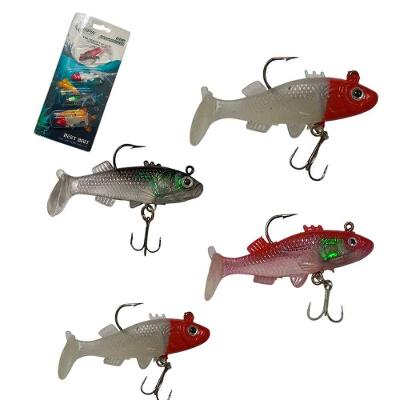 Isca Artificial Soft Shad Silicone Olho 3D para Pesca AB Mídia