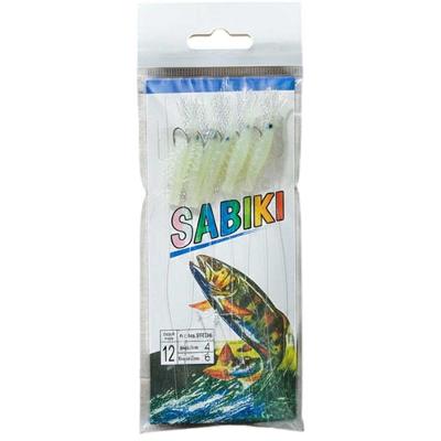 Isca Artificial Sabiki SU-ISC9 5 Camarões Fluorescentes Branco AB Mídia