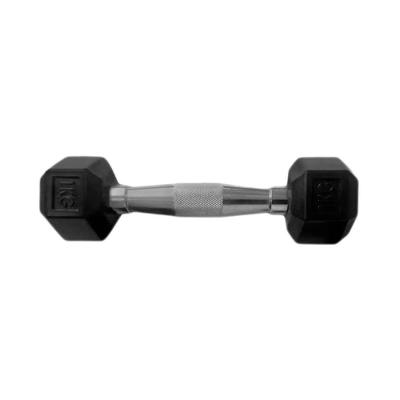 Halter Sextavado Injetado com Pegada Cromada 1,0kg Anilhas Fitness