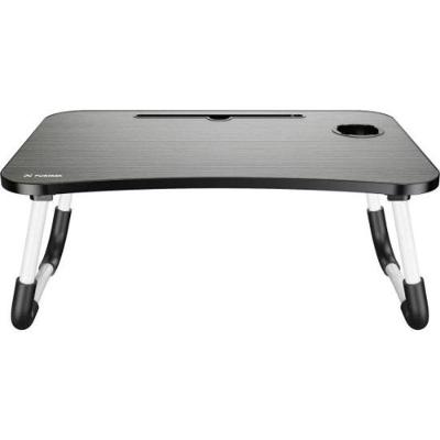 Mesa Dobrável de Colo para Notebook Lapdesk Preta [F002] com Suporte para Tablet e porta-copos Preto