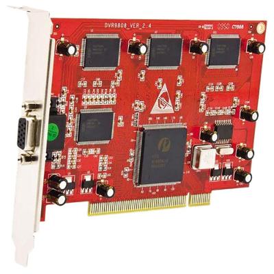 Kit Placa DVR PCI SK-9808 8 Canais Real Time NTSC 240 FPS Compatível com Windows XP SP3 Seykon