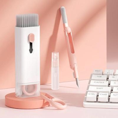 Kit de Limpeza 7 em 1 para Teclado com Escova de Nylon Borrifador de 10ml e Puxador de Teclas