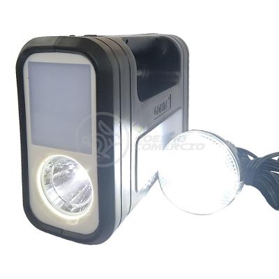 Kit Lanterna com Placa Solar Gdlite para Iluminação e Carregamento USB Preto Smart Bracelet