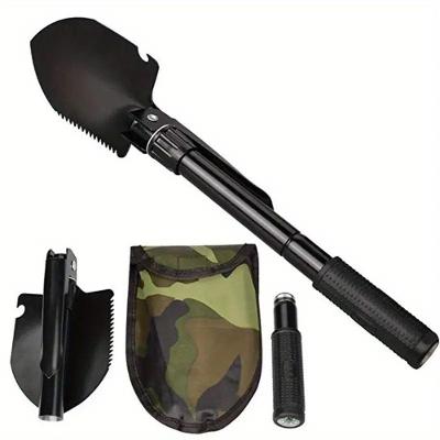 Pá Dobrável Portátil Militar Multifunção de Emergência Preta OEM