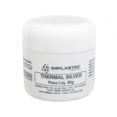 Pasta Térmica Thermal Silver 1,2 W-MK com Alta Dissipação de Calor Prata Implastec