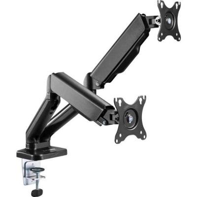 Suporte Articulado para Dois Monitores Fk 441s com Pistão a Gás Ajuste de Altura Preto Fortrek