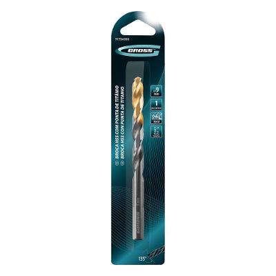 Broca para Metal Aço Rápido 9mm com Nitreto de Titânio Azul Gross
