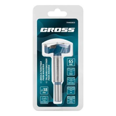 Broca Forstner para Madeira 38mm Haste Cilíndrica Furos Precisos Fundo Chato Vermelho MTX