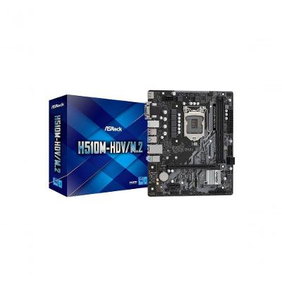 Placa-mãe H510M-HDV-M.2 LGA1200 DDR4 3200MHZ 64GB HDMI DVI-D VGA SATA3 M.2 Gigabit Asrock