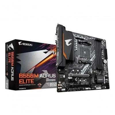 Placa-mãe B550M Aorus Elite AMD AM4 DDR4 HDMI Matx com Pcie 4.0 Gigabyte Higipack