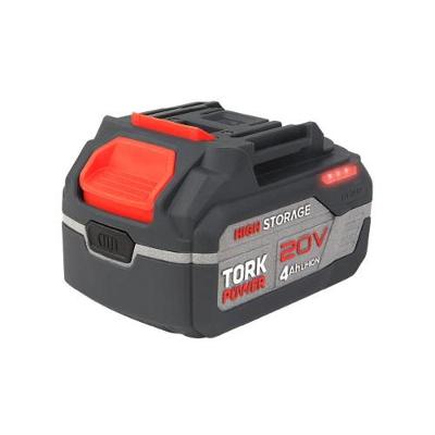Bateria de Lítio 20V 4,0Ah para Ferramentas Elétricas com Indicador de Nível Tork Brasil