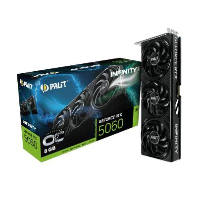 Placa de Vídeo Geforce RTX 5060 Infinity 3 NE75060T19P1-GB2063S 8GB GDDR7 128 BITS PCI-E 5.0 Palit
