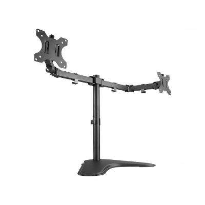 Suporte para Monitores PLMSM02A para 2 Telas de 13" a 32" com Ajuste de Altura Preto Pcyes