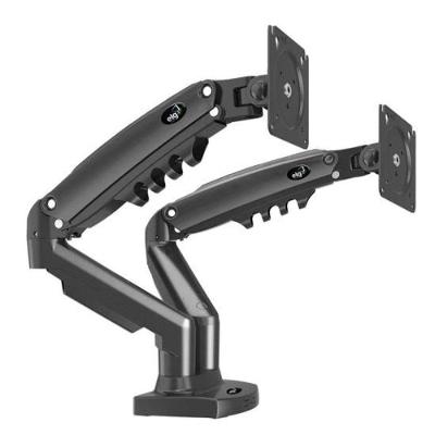 Suporte para Monitor Articulado de Mesa F160N para Dois Monitores 17 a 35 Polegadas Preto ELG