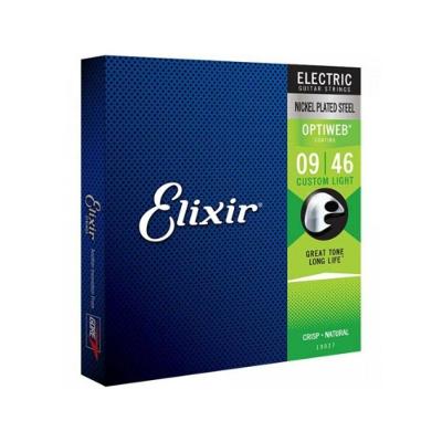 Encordoamento Para Guitarra .009 Custom Light Optiweb 19027 Elixir