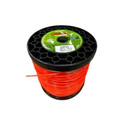 Fio Nylon para Roçadeira 3,0mm 2kg Quadrado Laranja para Áreas Verdes Grilon