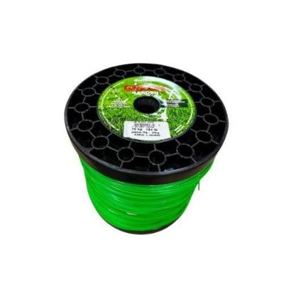 Fio Nylon para Roçadeira 2,0mm 2kg Quadrado Verde para Jardinagem Grilon