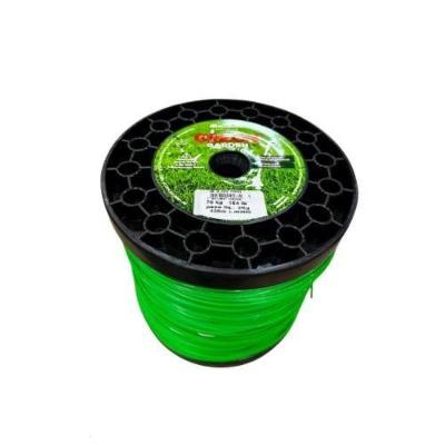 Fio de Nylon para Roçadeira 2,0mm 2kg Formato Redondo Verde para Jardinagem Grilon