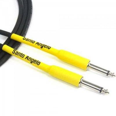 Cabo para Instrumentos Musicais Samurai [F002] 4,57M P10 X P10 Blindado preto-amarelo Santo Angelo