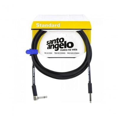 Cabo para Instrumentos Musicais Angel l P10 X P10 90º 4 e 57 m Preto Santo Angelo