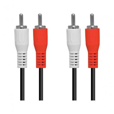 Cabo de Áudio Rca 2rca-15 2 Rca X 2 Rca 1 e 5m com Conectores Níquel para Sinal Estéreo Vinik
