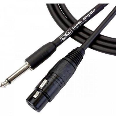 Cabo de Áudio P10 X XLR Fêmea Ninja HG 7,62M Estéreo Alta Performance Preto Santo Angelo
