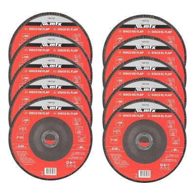 Disco de Desbaste Flap Óxido de Alumínio P120 180x22,2mm Vermelho Mtx