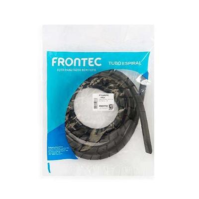 Tubo Espiral 3-4'' 2 METROS para Amarração de Chicotes Flexível Fácil de Manusear Preto Frontec