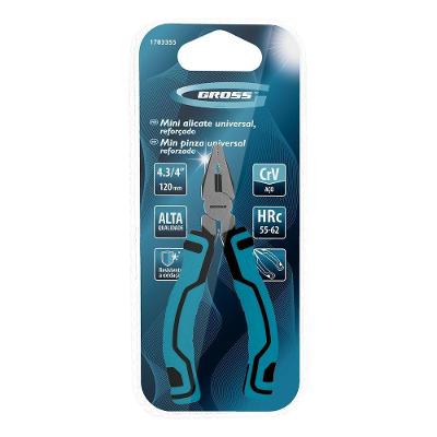 Mini Alicate Universal Fosfatizado 120mm 3-4'' Aço Cromo Vanádio Azul Gross
