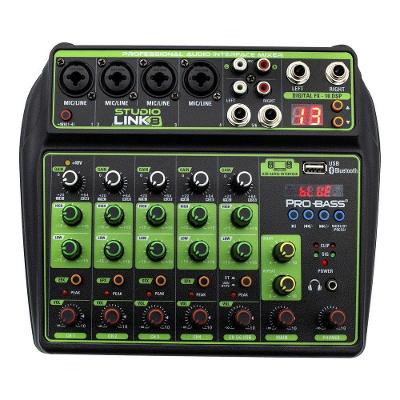 Mesa de Som Studio Link 8 8 Canais com Bluetooth e Interface USB Preto Pro Bass