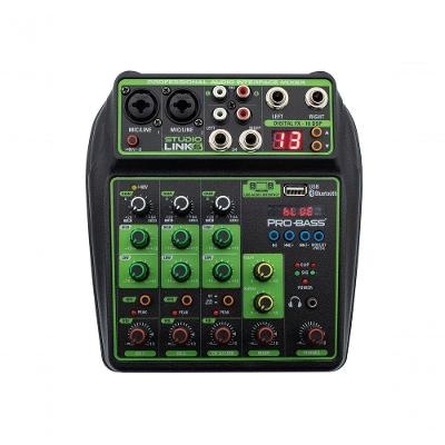 Mesa de Som Analógica Studio Link 6 6 Canais Bluetooth USB 16 Efeitos Digitais Preto Pro Bass