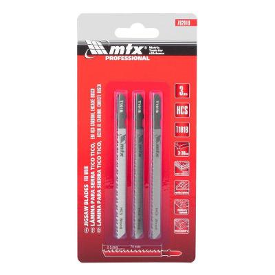 Lâmina para Serra Tico T101B Aço Carbono 75mm Kit 3 Peças para Madeira e Plástico MTX