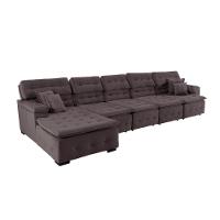Sofá Orlando 4.20x2.10m Com Chaise, Retrátil E Reclinável - Marrom - 8