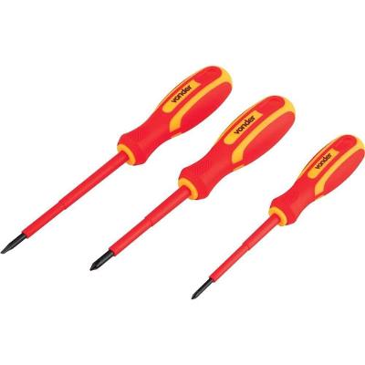 Jogo de Chaves de Fenda e Phillips Isoladas 1000V 3 Peças Crv Vonder