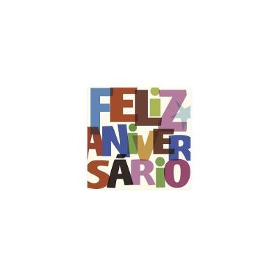 Cartão de Aniversário Cartao Feliz Aniversario em Papel 15CM X 15CM com Envelope 1 Unidade
