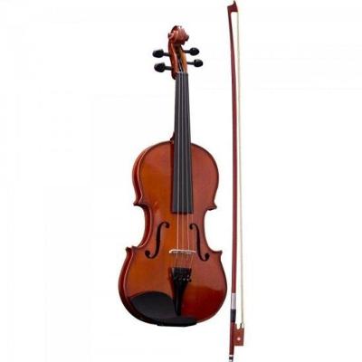 Violino Acústico VA34 3-4 Natural com Cavalete Ajustável e Microafinadores Marrom Harmonics