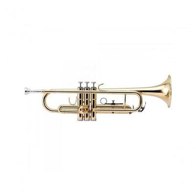 Trompete HTR-300L com Afinação em Bb e Válvulas em Cuproníquel Dourado Harmonics