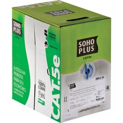 Cabo de Rede Cabo Lan CAT5E U-UTP 24AWG CMX 305M para GIGABIT ETHERNET Azul Furukawa