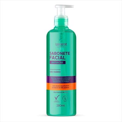 Sabonete Facial Antiacne Transparente 280ml para Limpeza Profunda Labotrat