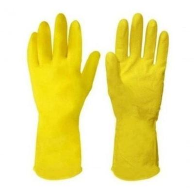 Luva de Limpeza Luva de Latex Amarela Talge Tamanho m Embalagem com 12 Pares Higipack